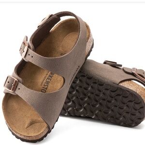 Birkenstock Leather Roma Sandal Mocha Size 2/2.5 33EU